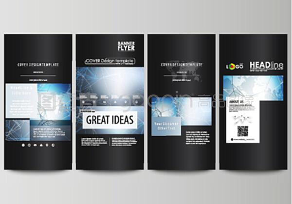 黑色彩色極簡圖為可編輯版面的四個(gè)垂直橫幅,傳單設(shè)計(jì)商業(yè)模板。科學(xué)的醫(yī)學(xué)dna研究或醫(yī)學(xué)概念。黑色極簡圖為可編輯版面的四個(gè)垂直橫幅,傳單設(shè)計(jì)商業(yè)模板。科學(xué)的醫(yī)學(xué)dna研究或醫(yī)學(xué)概念